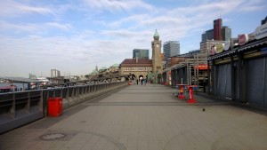 Hamburg Neustadt Landungsbrücken on the waterfront